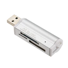 USB2.0 Mini taşınabilir için hepsi bir arada kart okuyucu SD/SD/TF/MS Duo/mikro MS(M2)/Ms Pro Duo USB 2.0 USB kart okuyucu PC bilgisayar için