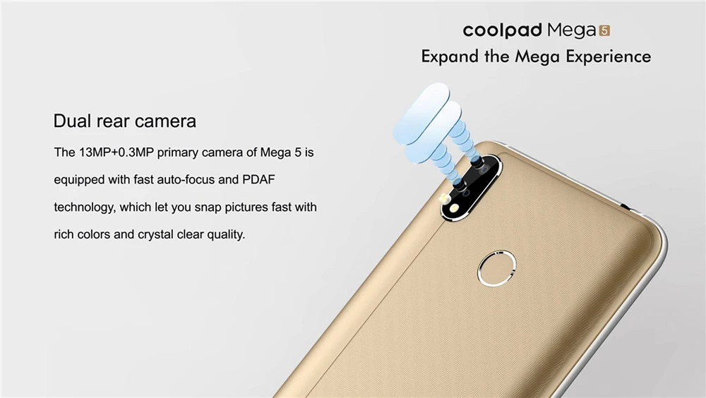 Смартфон Coolpad MEGA 5, 5,77 дюймов, 18:9, ips, 3 Гб ОЗУ, 32 Гб ПЗУ, MTK6739, разблокировка лица, отпечаток пальца, Android Oreo 8,1, 3000 мАч