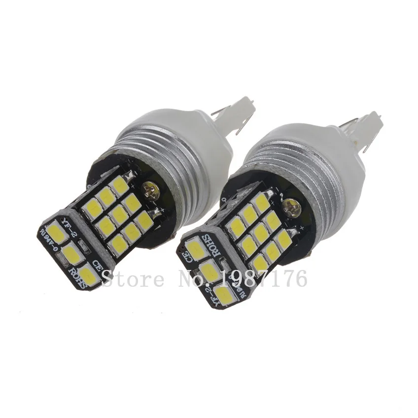 1 шт. Авто T20 W21/5 Вт 7443 21 SMD 2835 Светодиодный белый красный Янтарный Желтый W3x16q 12 в автомобильный передний задний фонарь поворотник стоп DRL противотуманный светильник