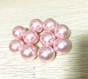 

(choose size) 6mm/8mm/10mm/12mm/14mm/16mm/18mm/23mm/25mm light pink color Blue Acrylic Pearl Beads