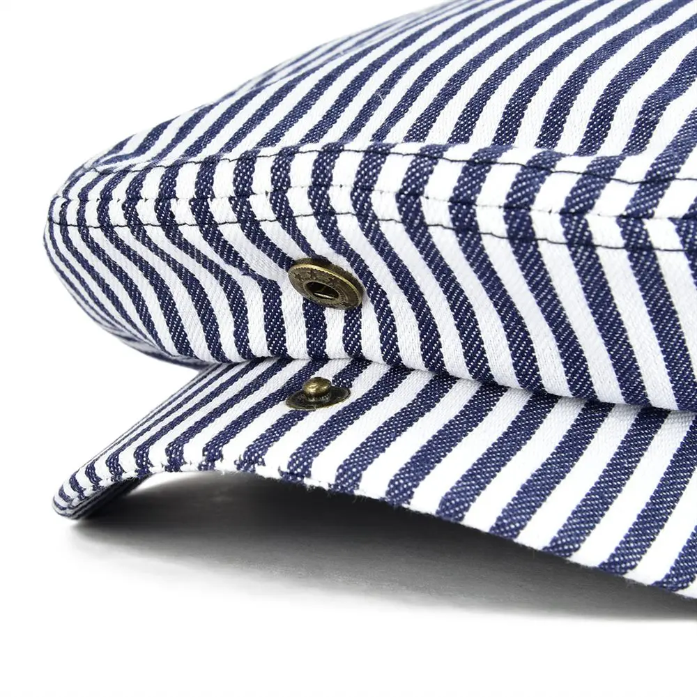 VOBOOM летняя плоская кепка черные темно синие полосатые шапки плющ мужская и