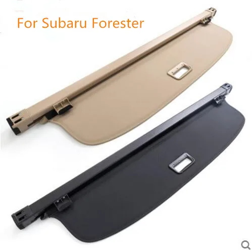 

JINGHANG For Car Rear Trunk Security Shield Cargo Cover Fit For Subaru Forester 2009-2012 (black beige)