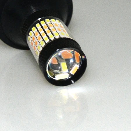 2 шт. автомобиля T20 7440 BA15S 1156 BAU15S PY21W 92LED двойной Цвет горки указатель поворота Canbus DRL