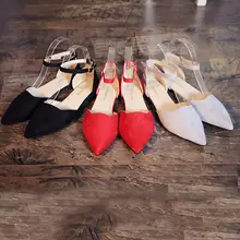 Пикантные женские туфли из флока на низком каблуке с острым носком; женские тонкие туфли