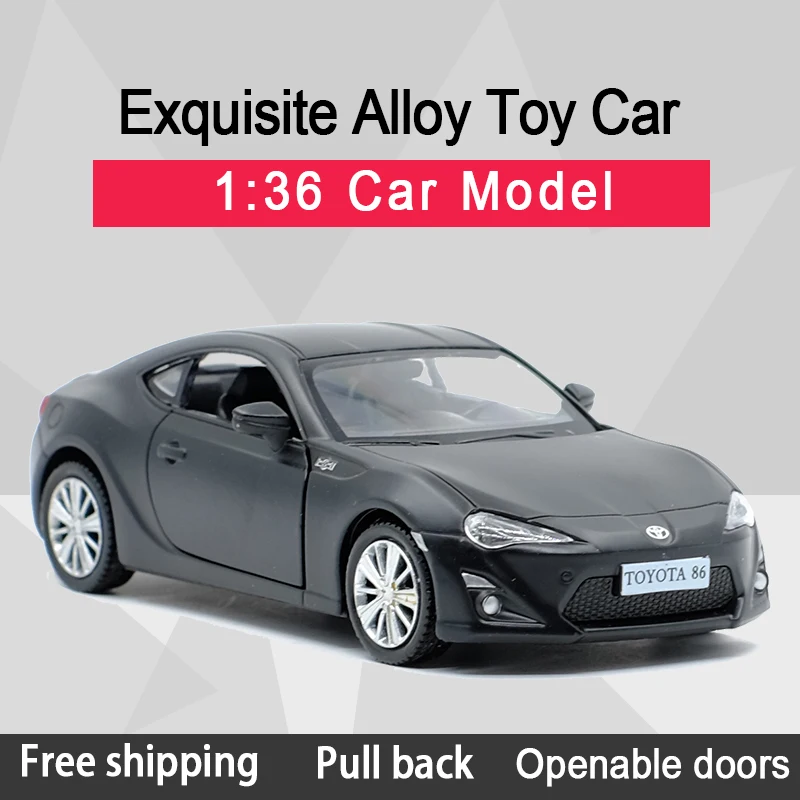 

RMZ CITY 1:36 86 Cool Black Alloy Diecast Car Model Toy With Pull Back For Children Gifts Toy Collection