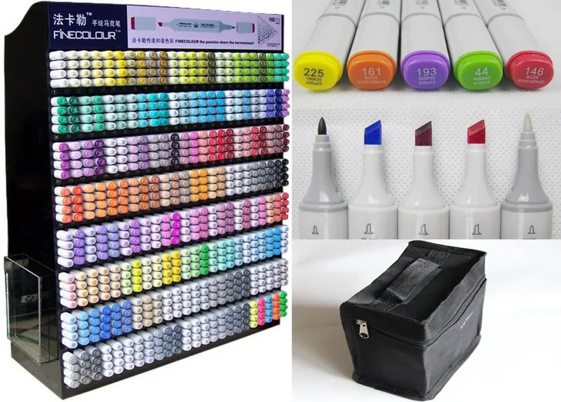 Как выглядят белые маркеры 36a Sales Finecolour 56 116 175 192 240 Color Set Sketch Marker Pen Design Manga