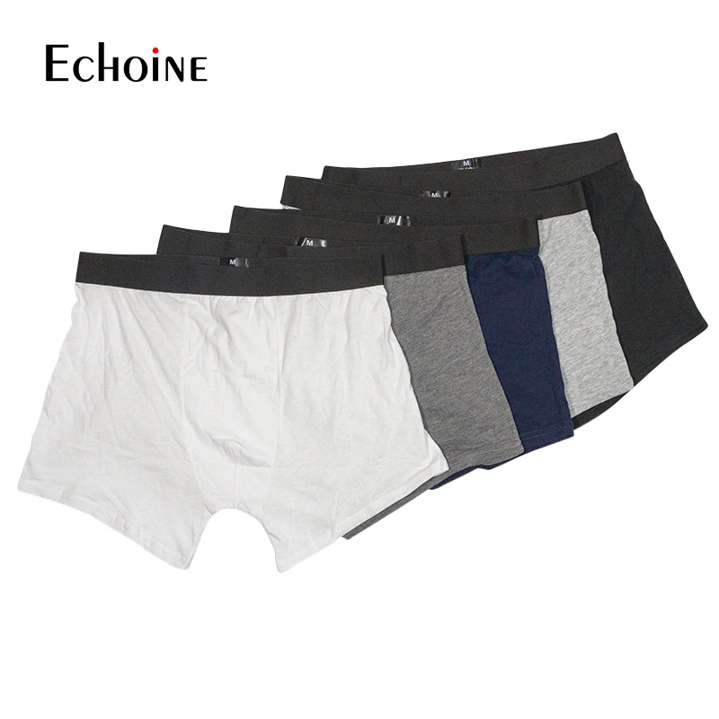

Men's Panties Cotton boxer 3pcs 5pcs/lot Male Underwear Breathable Man Solid Underpants Comfortable Brand Shorts
