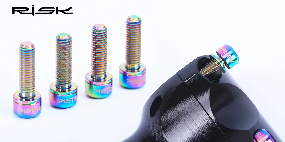 RISK 6 шт. M5x18mm Ti титановый дорожный велосипедный стволовый болт для горного