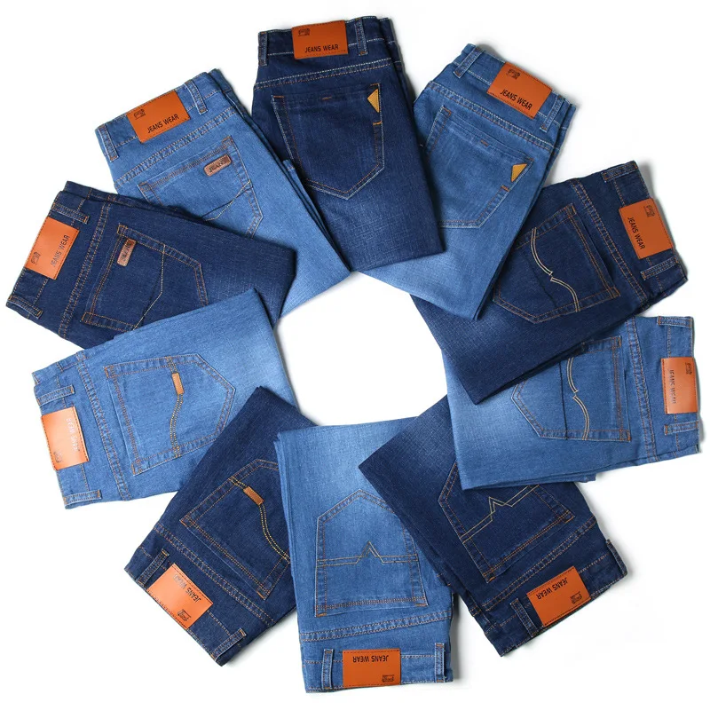 

2019new Summer Brand Stretch Thin high quality cotton Denim Jeans male Short Men Knee Length Soft blue casual Shorts Size 28-40