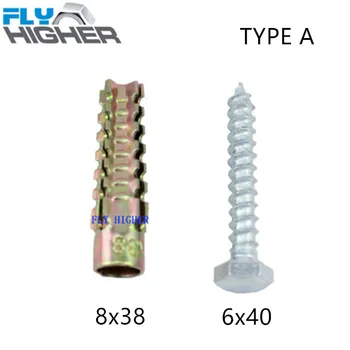 

8X38 Gas Concrete Anchor with 6x40 drywall screw 50set/pack