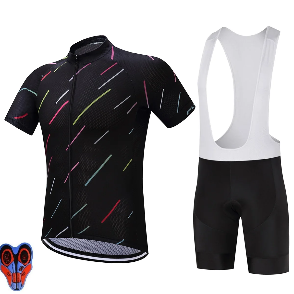 

2017 NEW Black cycling Jerseys bike maillot ciclismo cycling clothing quick dry Black meteor bicycle clothes sportwear 9D gel