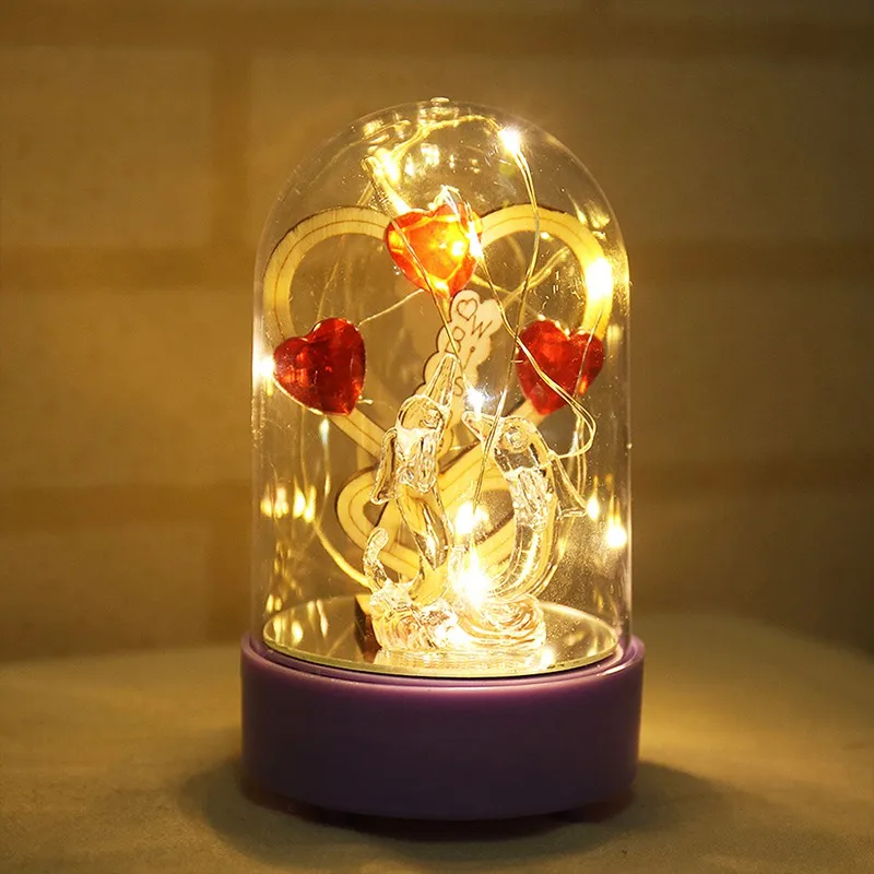 

LED Copper Wire Decorates Music Night Lights Rotating Starry Led Baby Lamp Children Bedside Lamp Kids Adults Gifts Glow Party