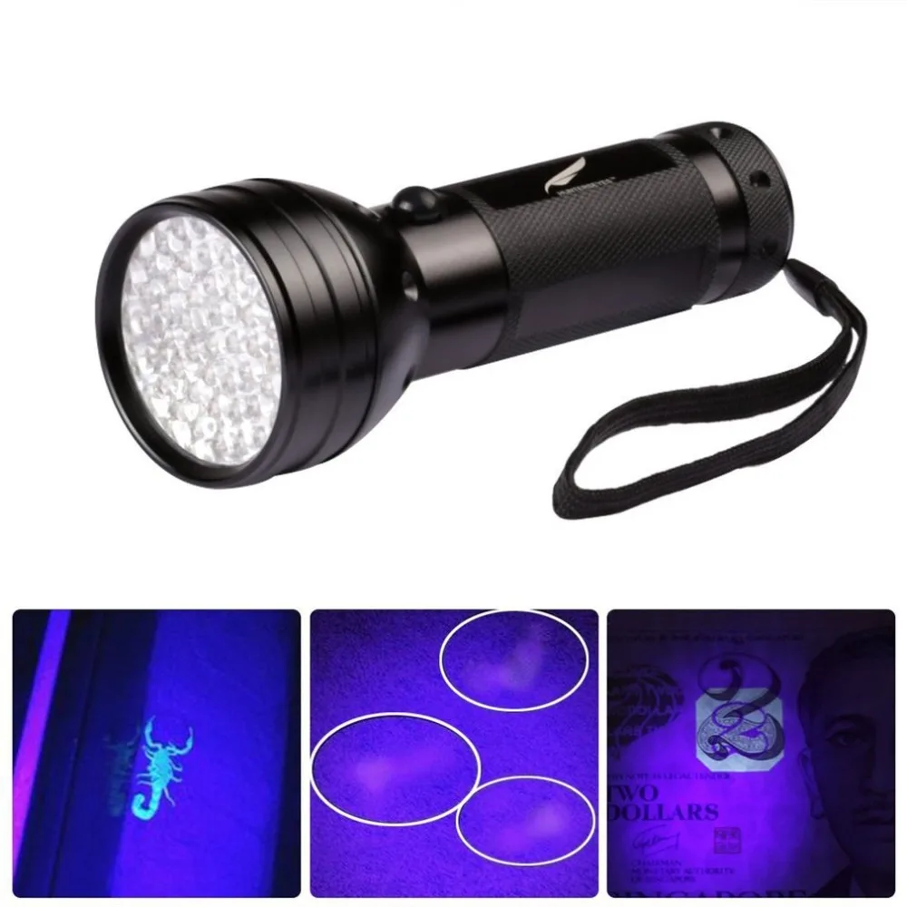 Multifunctional 100 LED/'s UV BlackLight Torch Light Money Scorpion Detector