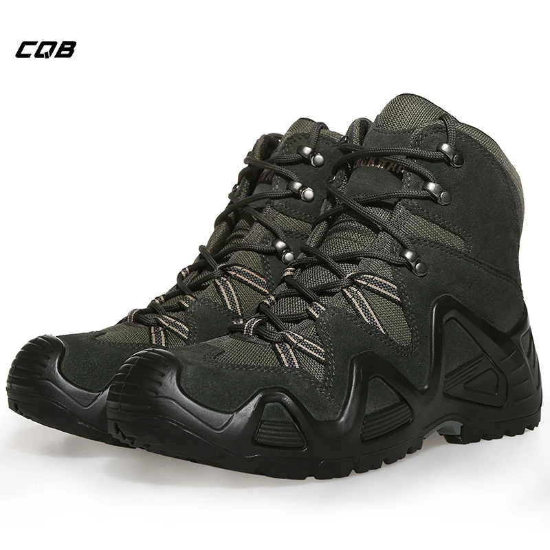 CQB Outdoor Sports Tactical Mountain Climbing Boot Men Wear-resisting Shoes Non-slip Large Size Trekking Shoes for Hiking