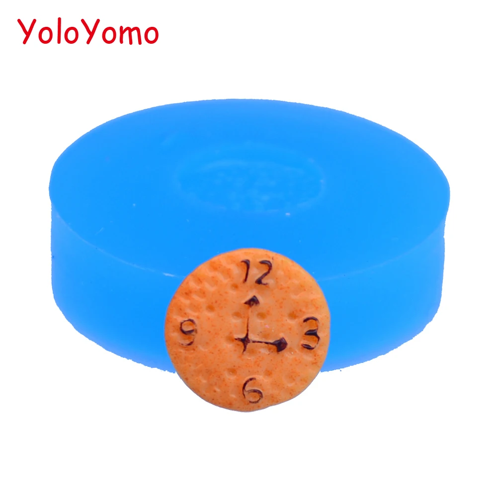 Q250YL часы форма для печенья силиконовая бисквита 12 мм-формы выпечки Fimo Полимерная