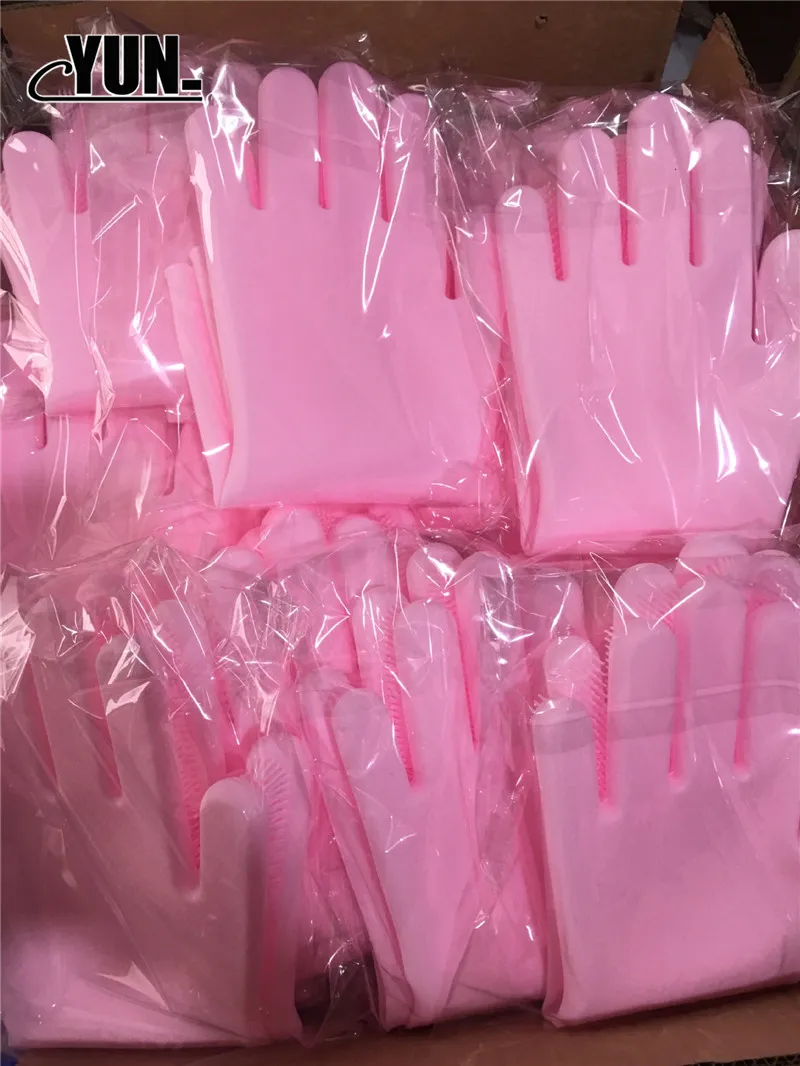 Dishwashing Silicone Gloves Kitchen Shaking Brush Gloves Korea Semi-Permanent Magic Gloves Magic Cleaning Gloves 5D (31)