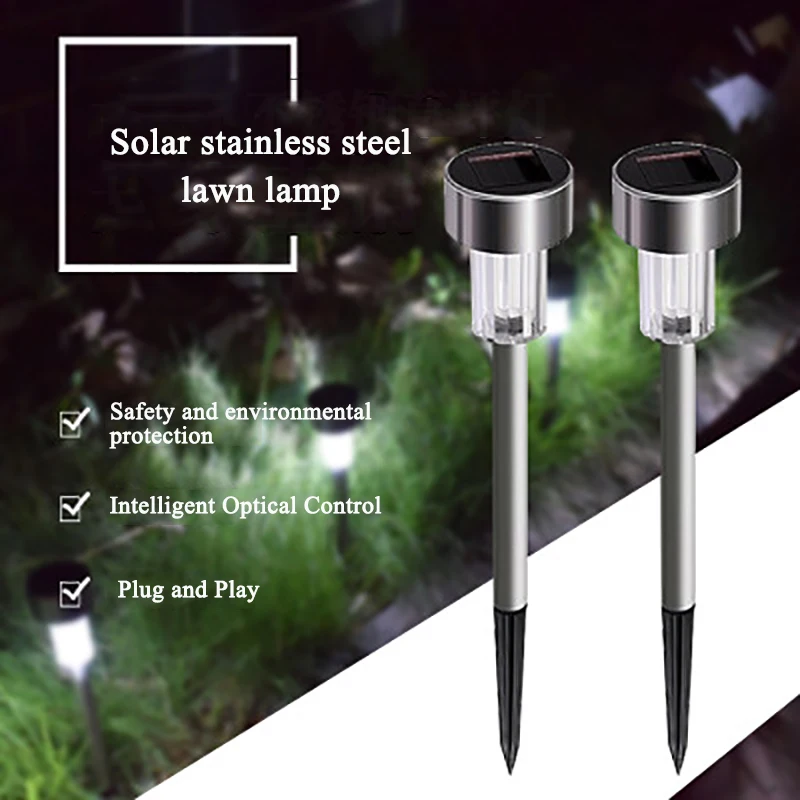 

Outdoor solar lamp lawn planting small tube stainless steel landscape lighting night lamp courtyard lamp