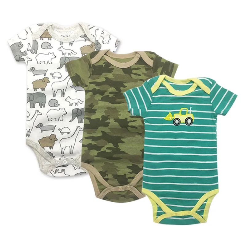 

Uniesx Newborn Baby Bodysuit Clothing 3Pcs/Lot Infant Jumpsuits 100%Cotton Children Roupa De Bebe Girls&Boys Baby Clothes