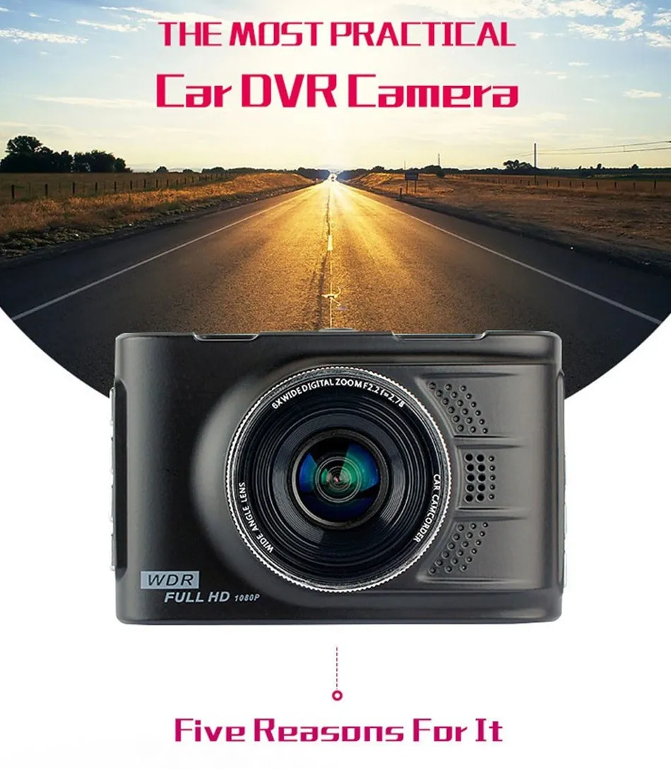 Novatek 96223 DVR Registrar Car Camera Dash Cam Full HD 1080P Video Recorder Night Vision G-sensor 170 Degree Parking Monitor -01