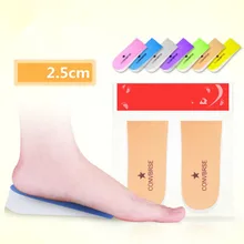 1 пара подушечек на высоком каблуке; супинаторные стельки с тремя этажами; увеличивающие рост стельки