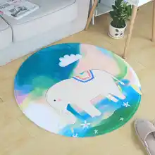 Мультфильм милый слон круглый ковер Гостиная стул компьютерный коврик Детская Игровая палатка коврик гардероб ковры