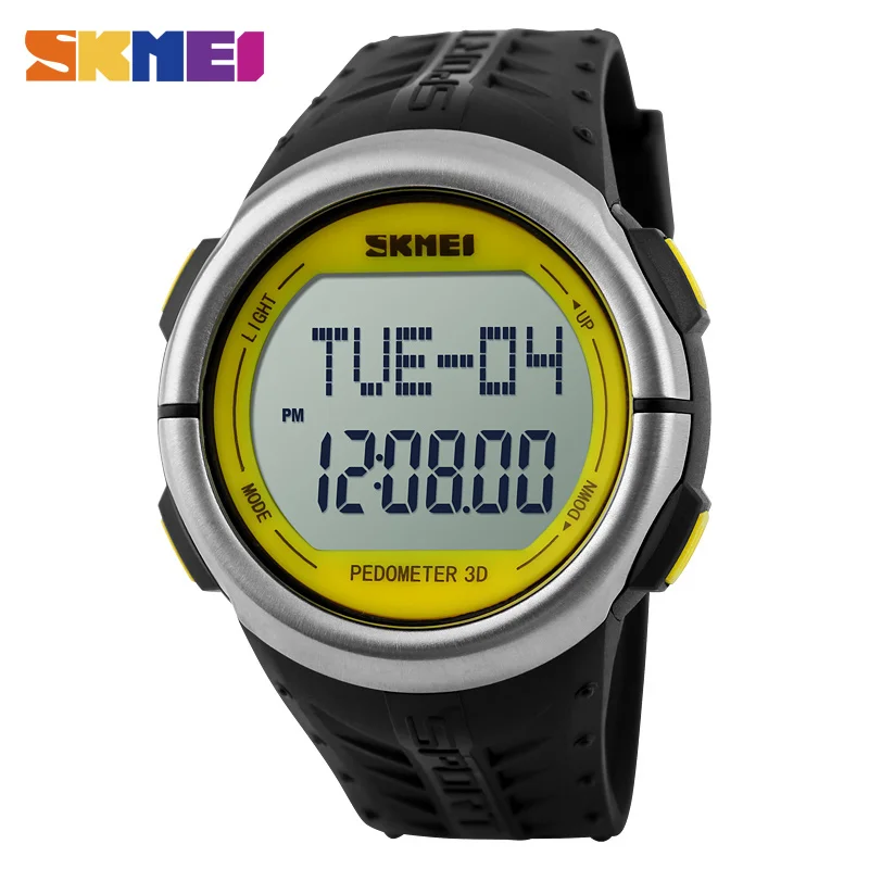 Achat SKMEI Hommes Montre de Fréquence Cardiaque de Sports de Plein Air Montres Podomètre Numérique Hommes Montres Montres Électronique Relogio Masculino 1058