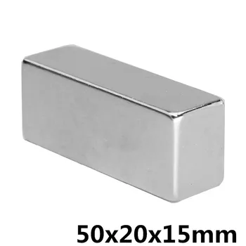 

1PCS 50 x 20 x 15mm N35 Block Magnets Square Rare Earth Neodymium Super Strong Permenent Magnet 50mm x 20mm x 15mm