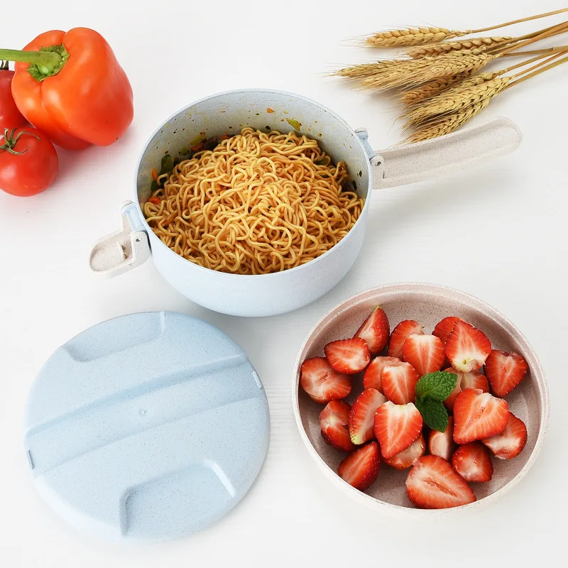 Портативный Ланч бокс из пшеничной соломы контейнер для закусок Bento хранения