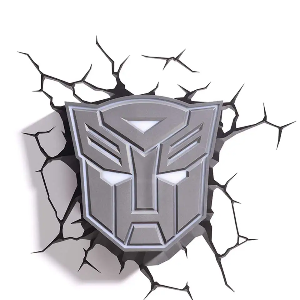 GuxenTransformer Autobots Decepticons 3D креативная лампа настроения изменение цвета ночник для детей в спальню Deco мальчиков рождественские подарки - Испускаемый цвет: Decepticons