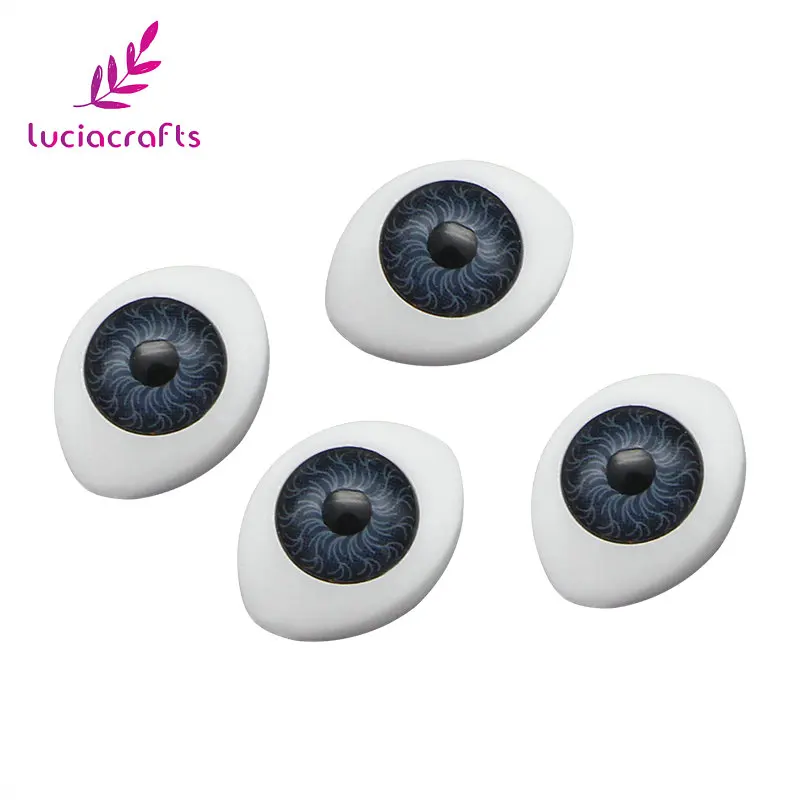 Color 6 Lucia crafts, 12 шт./лот, 10*14,5 ММ, разные цвета, пластиковые очки для куклы, игрушки, аксессуары ручной работы K0922 - Цвет: Color 6