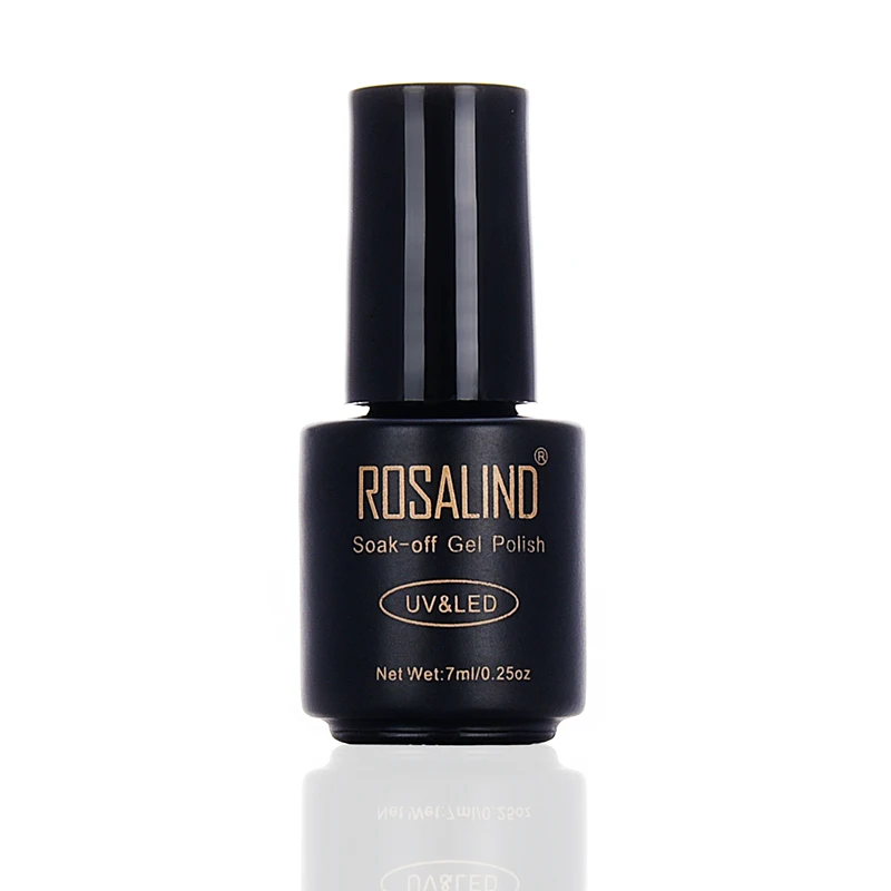 ROSALIND 2017 de larga duración efecto de piel sintética Gel de uñas remojo UV LED uñas arte esmalte de uñas 12 colores para gel brillante para uñas 7 ML
