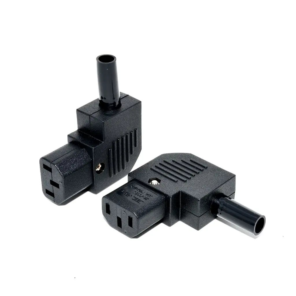 IEC C13 Left Angle Rewirable Horizontal Connector 125V 250V C13 90
