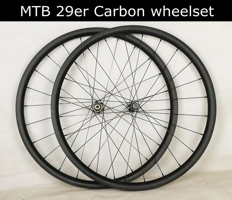 Полный углеродный T700 29er MTB углеродная колесная пара 28x22 boost втулки mtb черная для