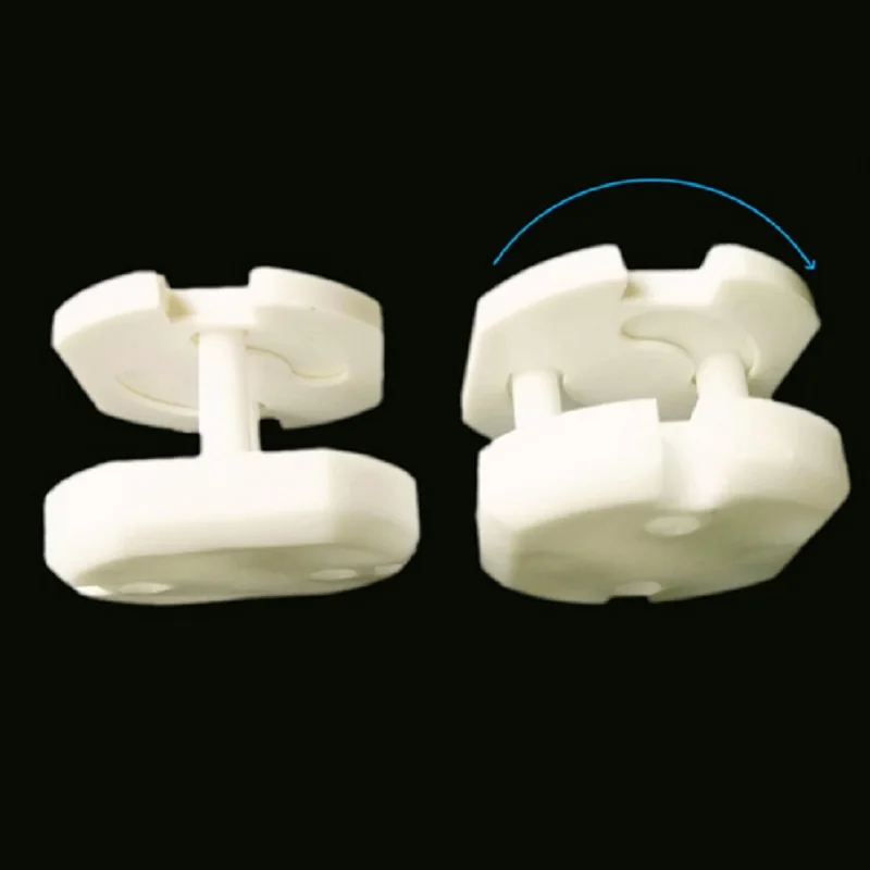 10pcs EU Power Socket Safety Guard Anti Electric Shock Plugs Protector Rotate Cover Locks, socket covers