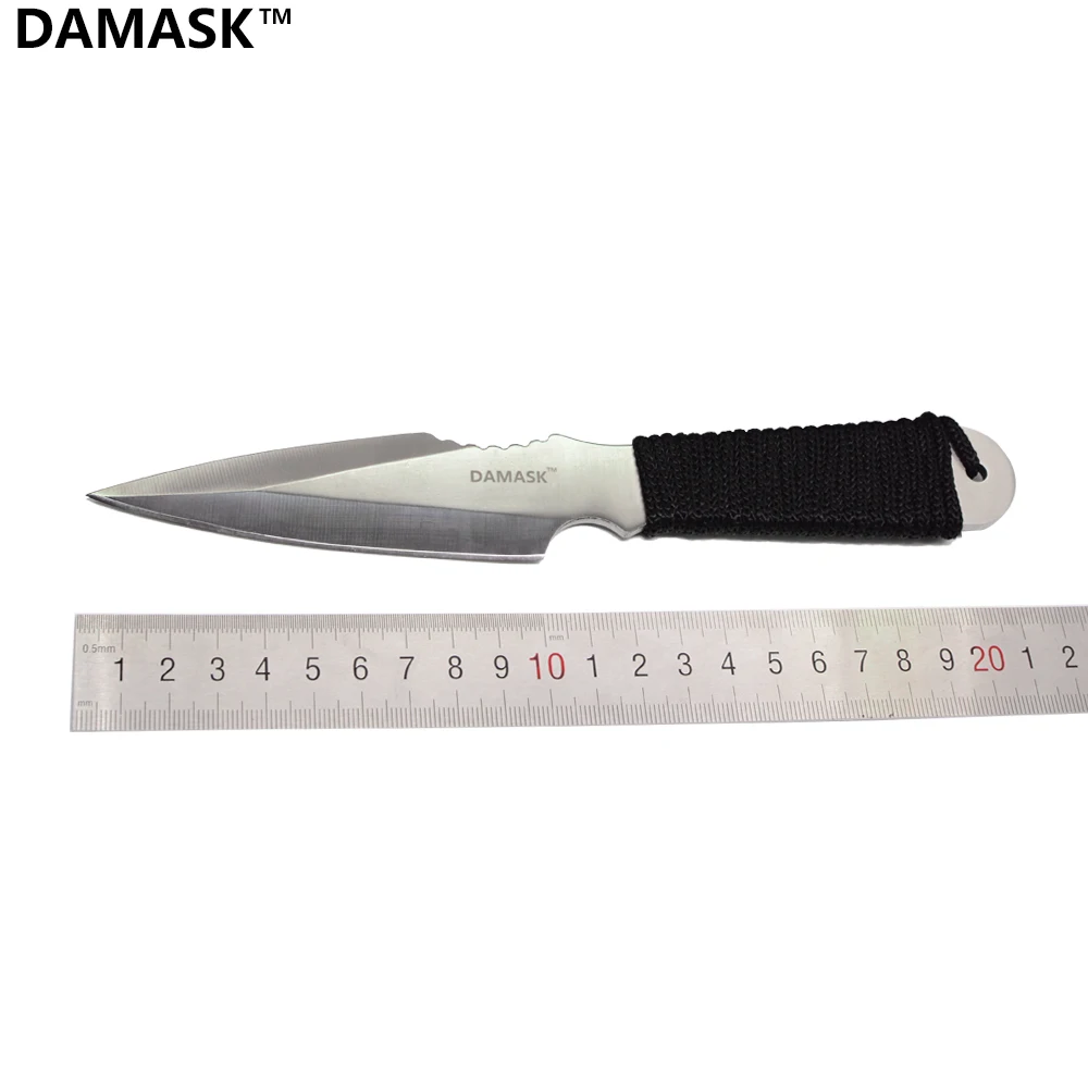 Damask Brand Outdoor Survival Fixed Blade Knife Multifunctional Tactical Straight Knife
