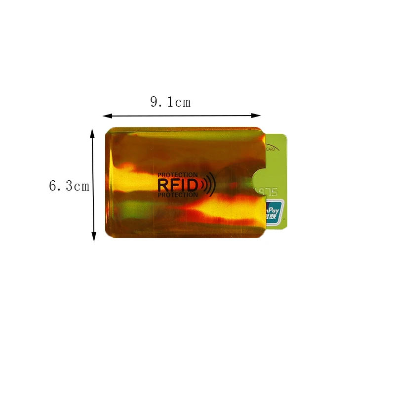 Красочные 10 шт./компл. ID карты сумка для хранения Анти-сканирования RFID блокиратор NFC Экранирование с отделением для карт чехол для защиты конфиденциальности, RFID023