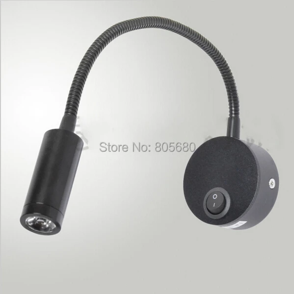 

Free shipping 3W bedside led wall light/led background mirror wall lamp with silver/black body Plumbing Trap