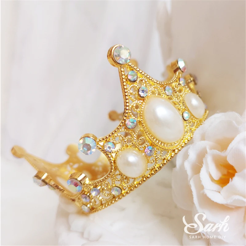 Ins золотистый, серебристый, цвета алмаза корона украшения на День святого Валентина Феи вечерние с днем рождения принадлежности для выпечки сладкие подарки