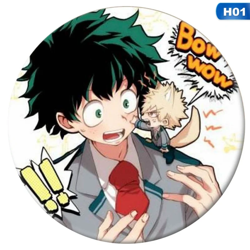 1 шт. с героями из мультфильма «Мой герой значок косплея мультфильм Boku без герой, брошь на застежке, Izuku пакеты для сбора Значки для рюкзаков