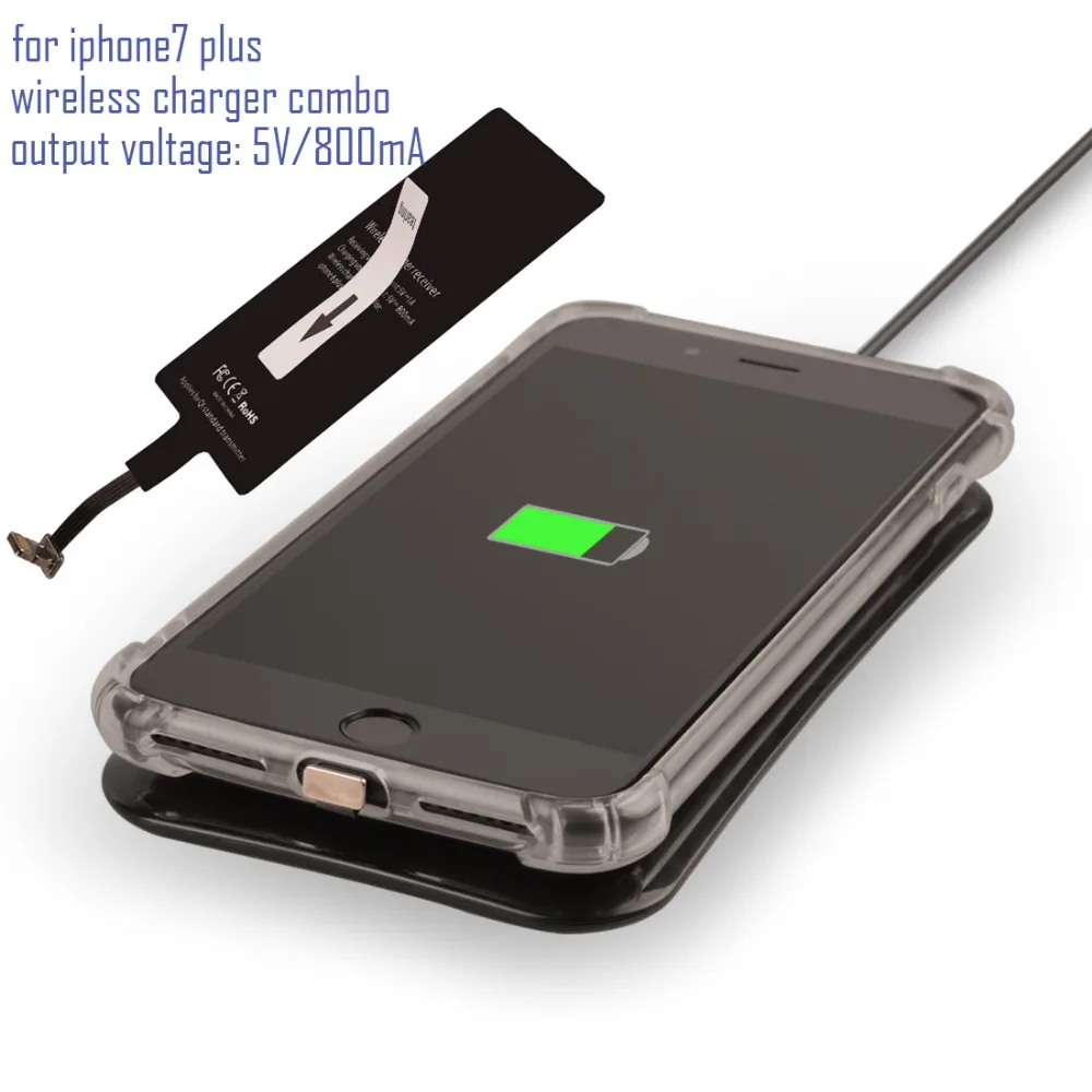 QI Wireless Chargering for iphone 7 plus 5.5inch wireless charger combo