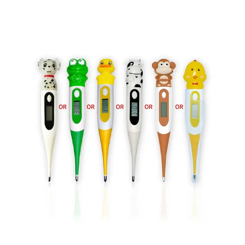 

Digital Thermometer Soft Rubber Head Waterproof Adult Children Rectal Oral Axillary Underarm LCD Temperature Measurement Baby Ca