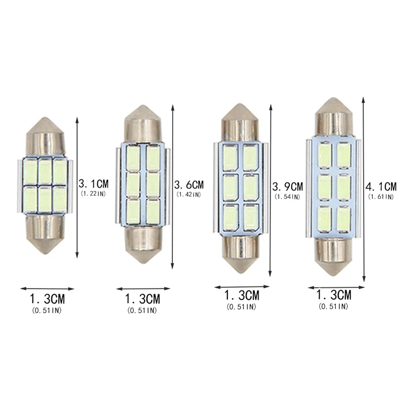 1 шт. 31 мм 36 39 41 светодиодный сигнальный фонарь 5630 6 SMD интерьер чтения белый
