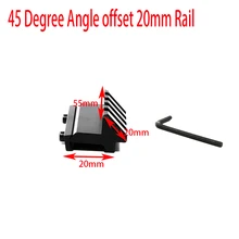 Тактический 4 слота одна сторона 45 градусов угол смещения 20 мм рейка для Вивера Пикатинни Caza Охотничьи аксессуары прицел