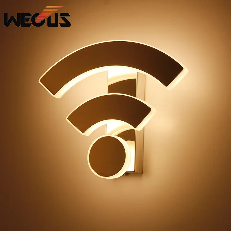 Креативный акриловый настенный светильник WIFI бра светодиодный для спальни