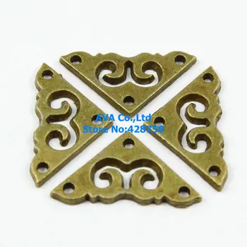 

40 Pieces 20mm Antique Brass Jewelry Box Corner Gift Box Corner Protector