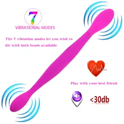 Секс-игрушка для лесбиянок двухсторонний Дилдо Вибратор Силиконовое влагалище Анальный G Spot