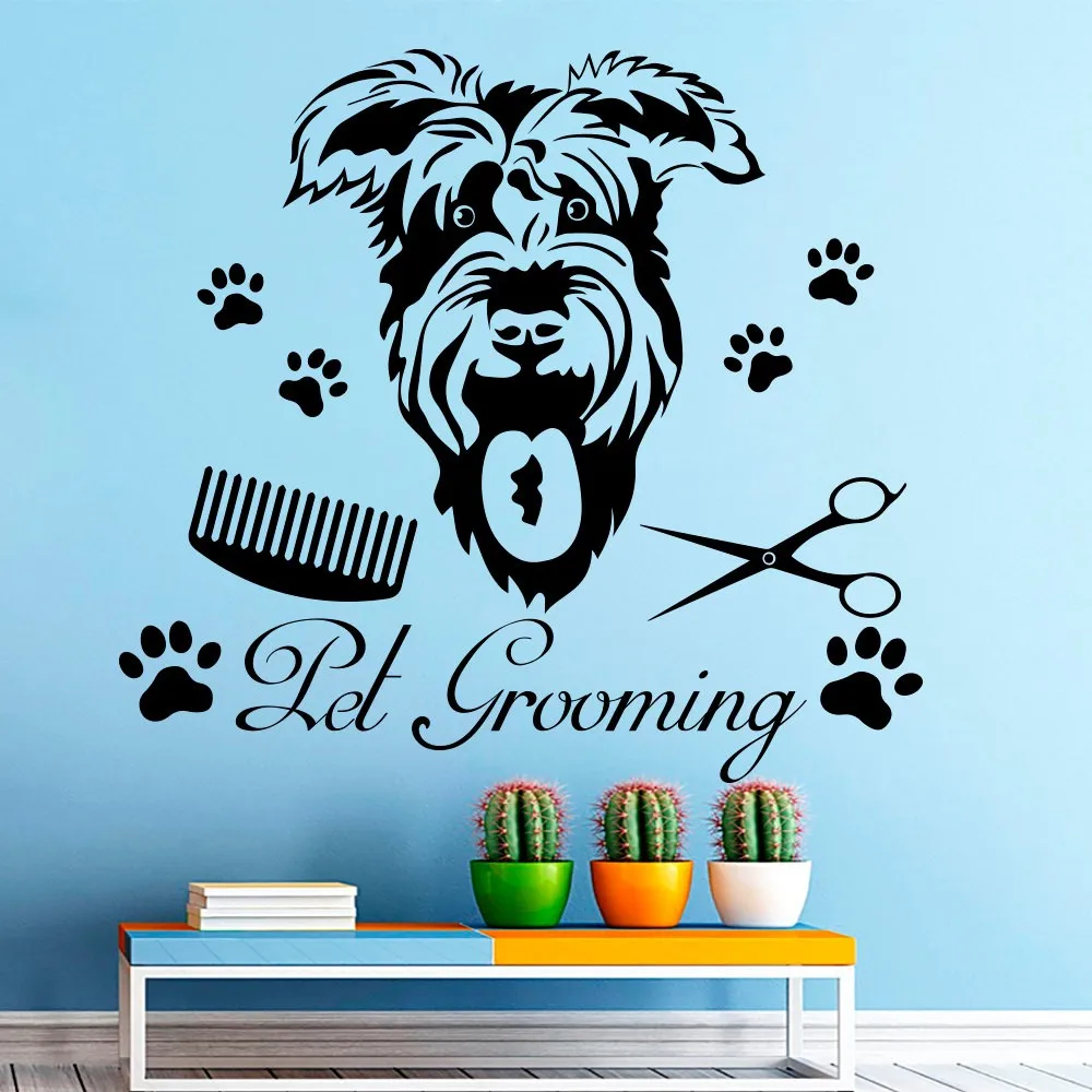 Buy Fashion Design Pet Dog Grooming Art Patterned Wall