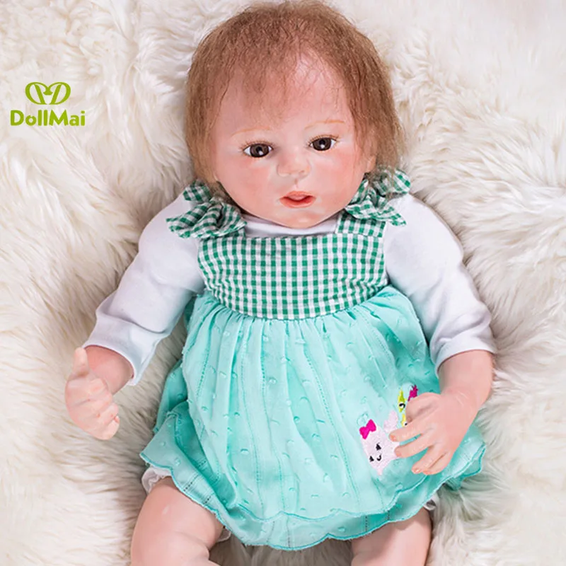 

18"46cm soft reborn baby dolls silicone reborn dolls toys for children gift real baby alive bebe girl reborn bonecas brinquedo