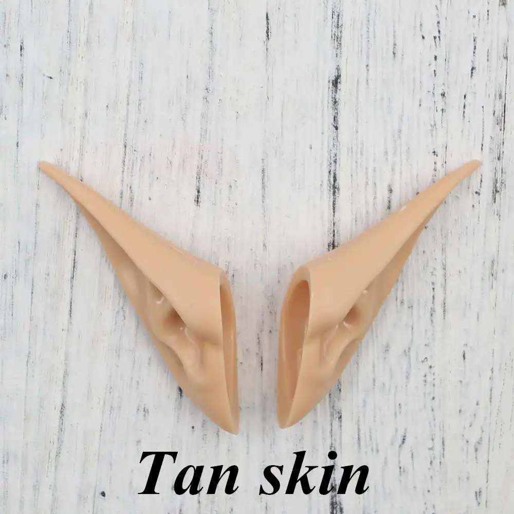 Кукла Blyth 1/6 эльф и человеческое пластиковое ухо белый натуральный загар темная и супер темная кожа подходит для 30 см кукла DIY аксессуары подарок - Цвет: tan skin