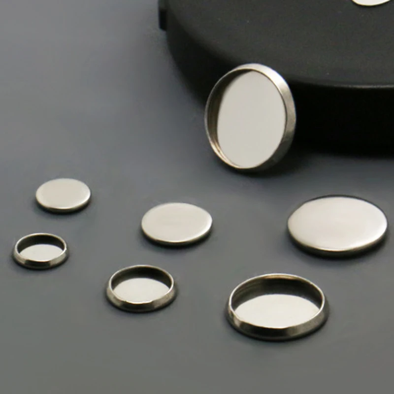 

50pcs New listing of stainless steel 8MM -25MM yuan disc tray inverted mold diy jewelry accessories